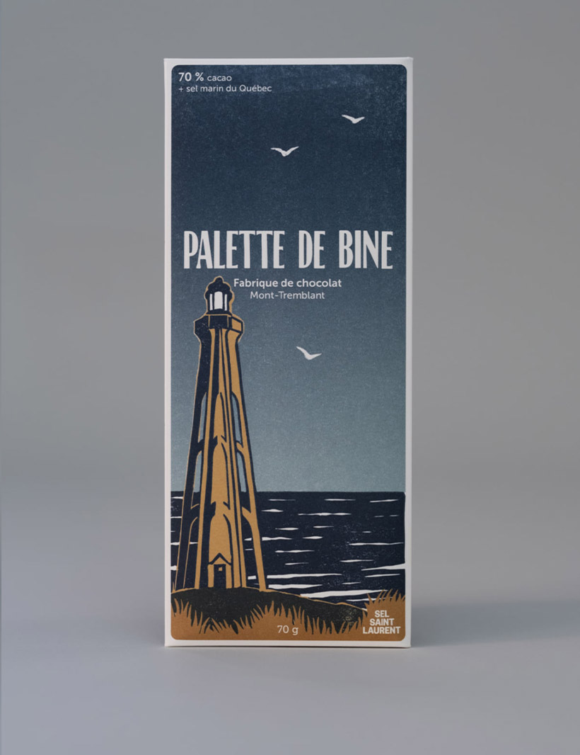 Chocolat Palette de Bine, sel de mer Saint-Laurent 70%