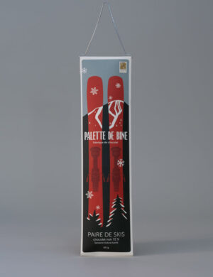 Barre de chocolat - Skis noir 72%