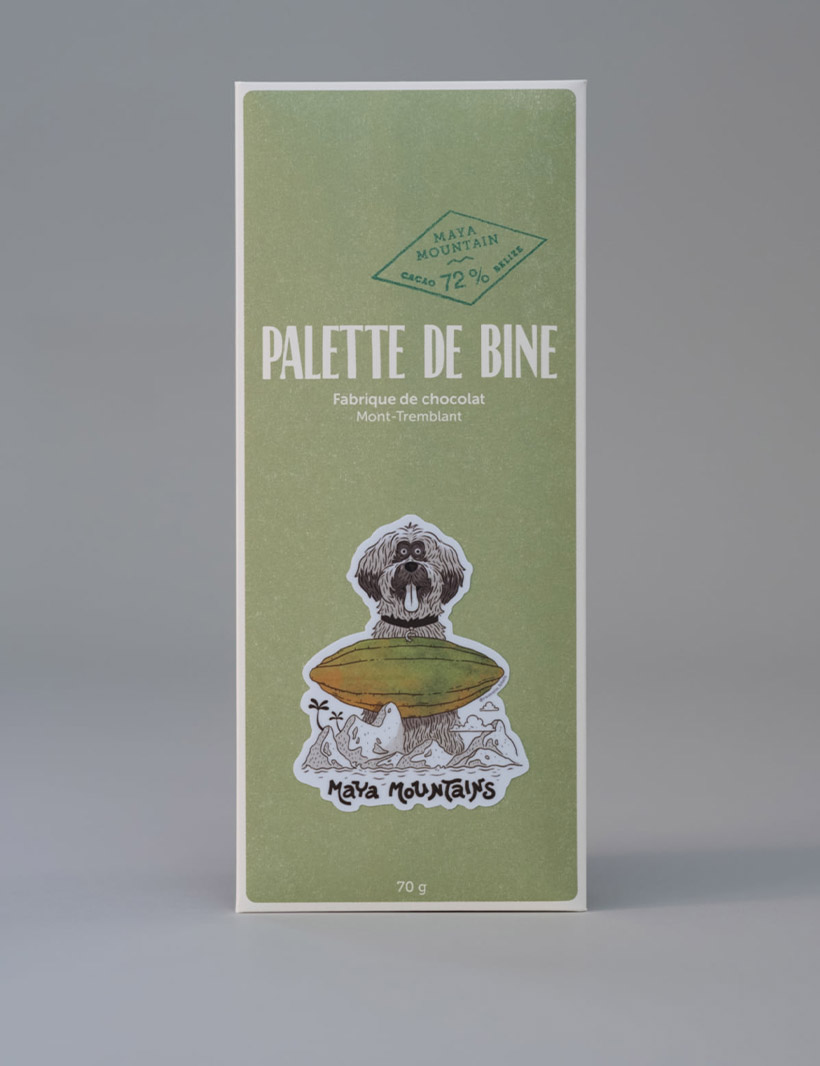 Palette de chocolat Belize Maya Mountain 72% cacao