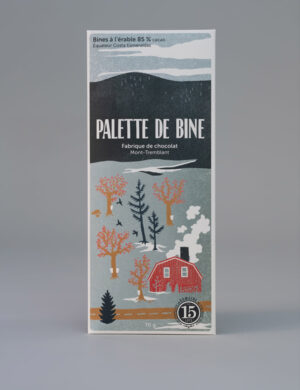 Palette de chocolat Bines à l’érable  Équateur 85% cacao