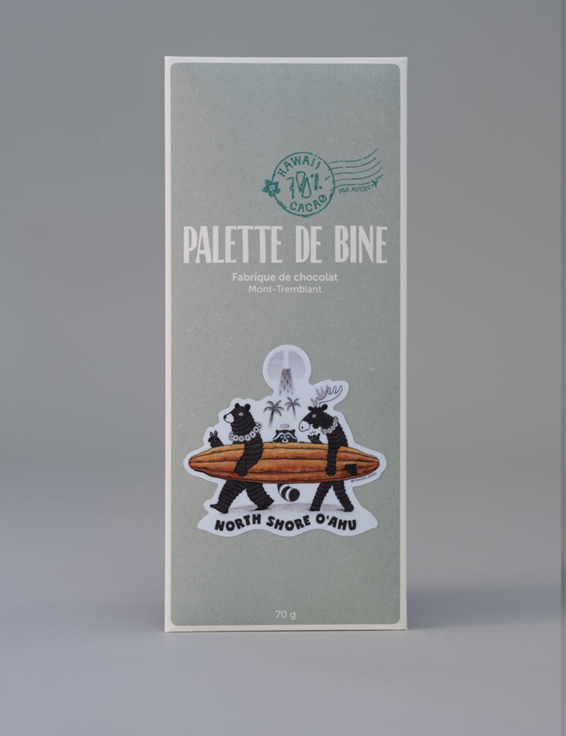 Palette de chocolat Hawaii O’ahu North Shore 70% cacao