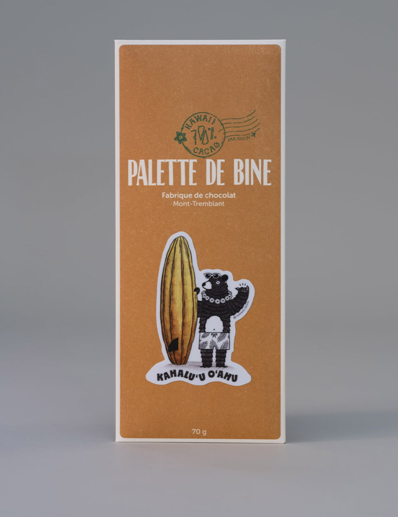 palette de chocolat - Hawaii O’ahu Kahalu’u 70% cacao