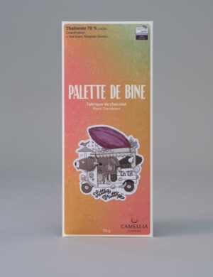 palette de chocolat Tailande Chanthaburi + thé blanc Rwanda 70%