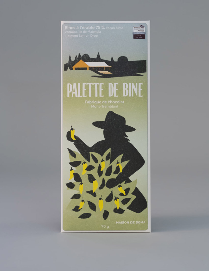 palette de chocolat - VANUATU PIMENT + ÉRABLE 75% CACAO FUMÉ